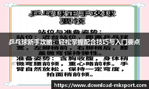 乒乓球新手攻略：轻松掌握配合技巧与入门要点